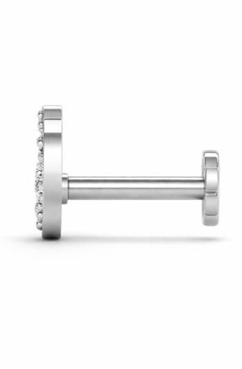 Halfmoon Diamond Silver Nose Pin (SNC-AG006)