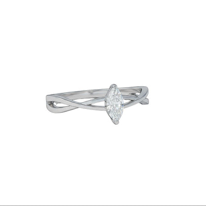 Cleo Lab-Grown Diamond Silver Ring for Women (SRB-AG009)