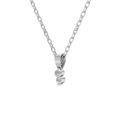 Modern Lab Diamond Silver Pendant (SPN-AG001)