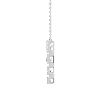 Sophisticated Silver Diamond Pendant (SPC-AG005)