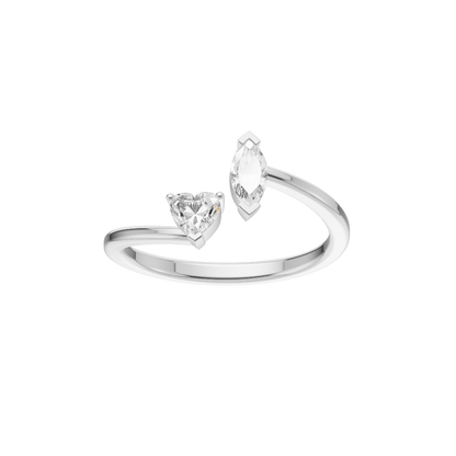 Balanced Bold Silver Diamond Ring (SRB-AG027)