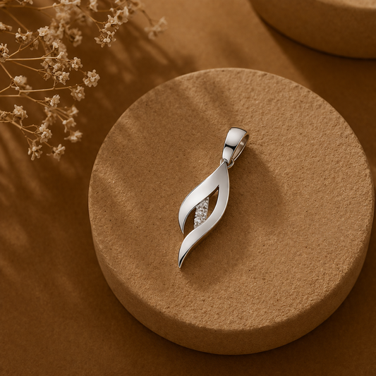 Bold Slash Diamond Pendant (SPN-AG007)