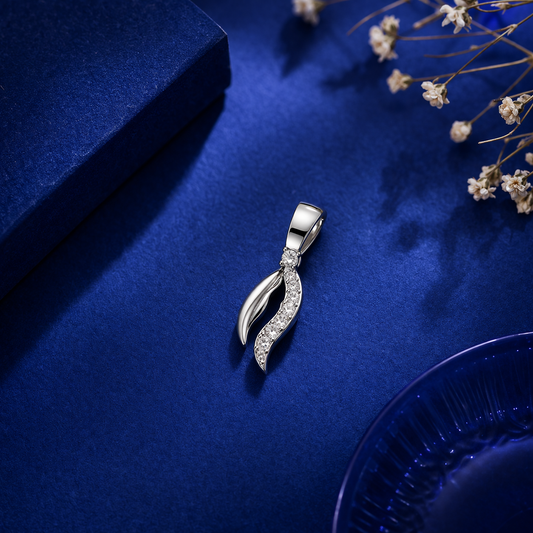 Fleur Silver Diamond Pendant (SPN-AG008)