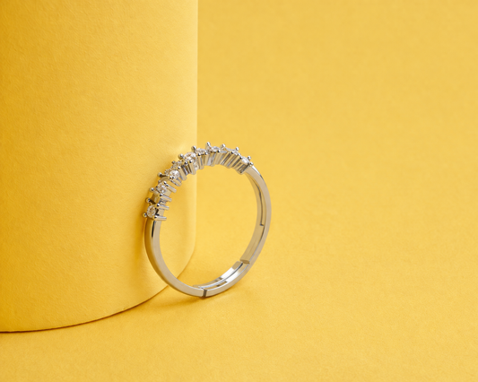 Zig-Zag Adjustable Diamond Ring (SRA-AG004)