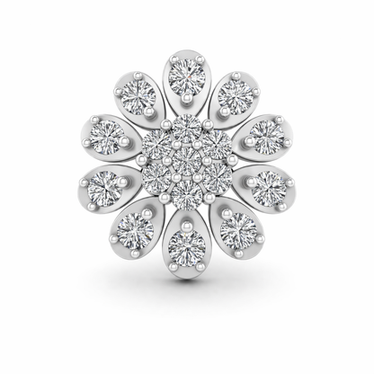 Crimson Diamond Silver Earrings (SES-AG028)