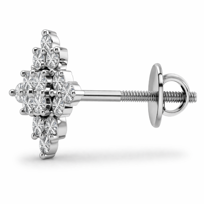 Muse Diamond Silver Earrings (SES-AG027)