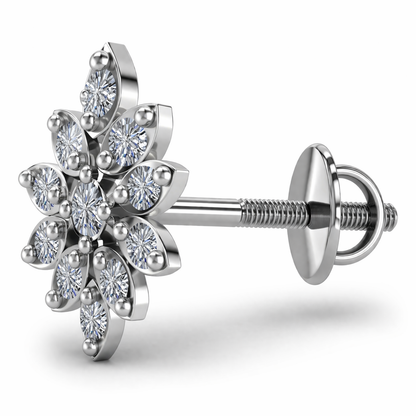 Frost Diamond Silver Earrings (SES-AG029)