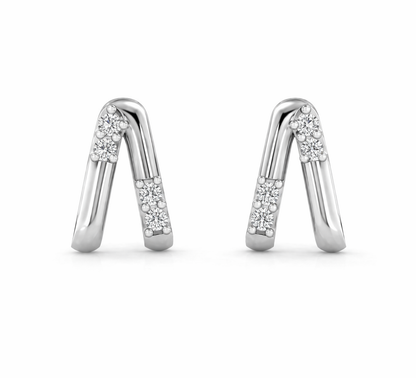 Lumina Diamond Silver Earrings (SES-AG024)