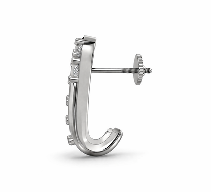 Lumina Diamond Silver Earrings (SES-AG024)