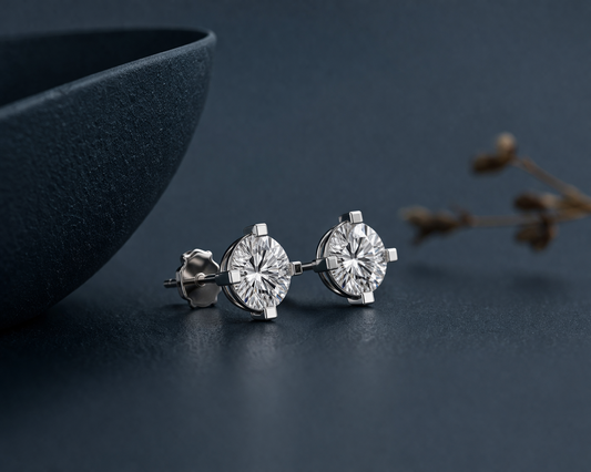 Femme Diamond Silver Studs (SES-AG023)