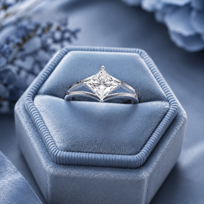 Soulful Silver Diamond Ring (SRB-AG008)