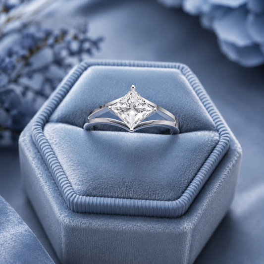 Soulful Silver Diamond Ring (SRB-AG008)