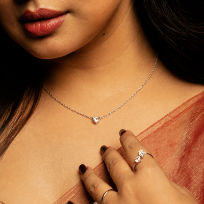 Purigin Diamond Silver Pendant for Women (SPC-AG006)