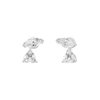 Ethereal Brilliance Diamond Silver Earring (SES-AG005)