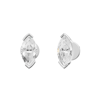Flawless Silver Diamond Earrings (SES-AG003)