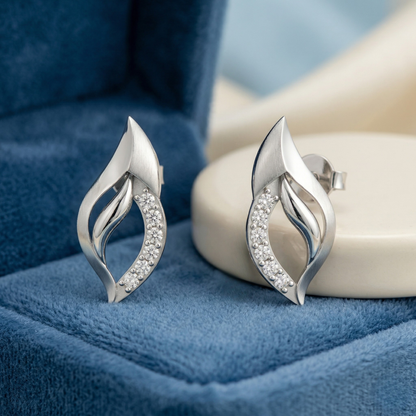 Perceive Diamond Silver Earrings (SES-AG022)