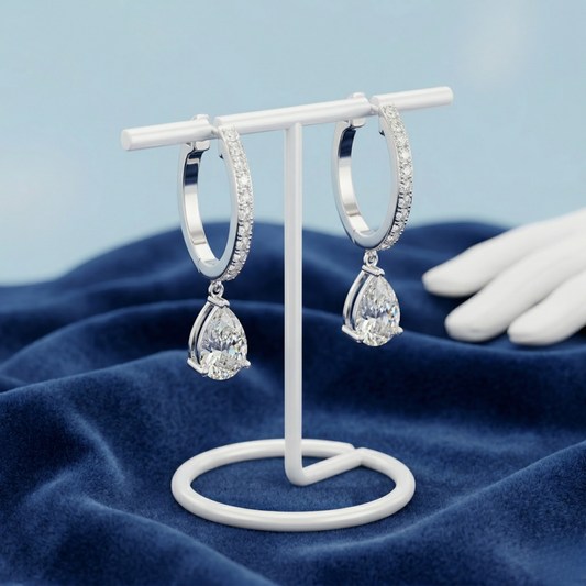Celestial Spark Diamond Silver Earring (SEH-AG002)