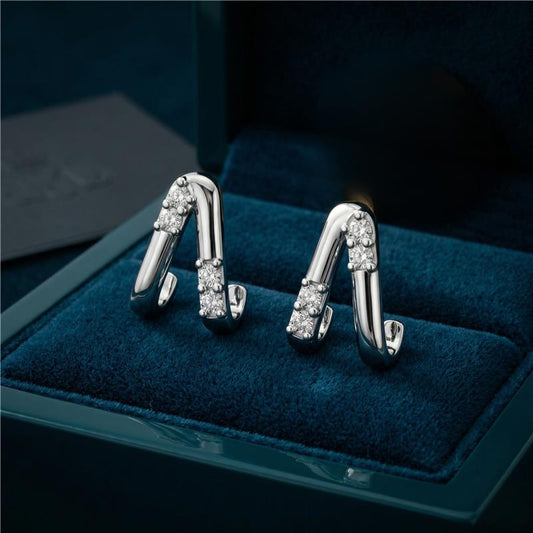 Lumina Diamond Silver Earrings (SES-AG024)