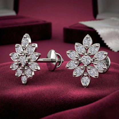 Frost Diamond Silver Earrings (SES-AG029)