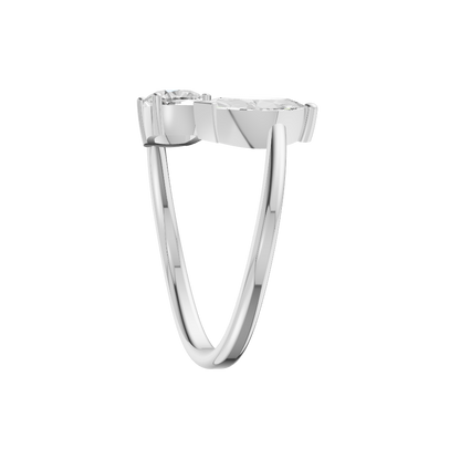 Spring-Lit Diamond Silver Ring (SRB-AG032)