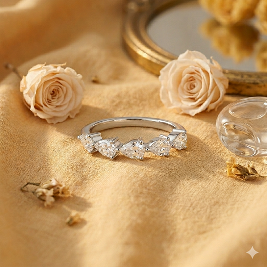 Refined Lab Diamond Silver Ring for Women (SRB-AG057)