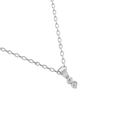 Modern Lab Diamond Silver Pendant (SPN-AG001)