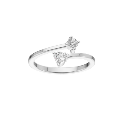 Purely Elegant Silver Diamond Ring (SRB-AG034)