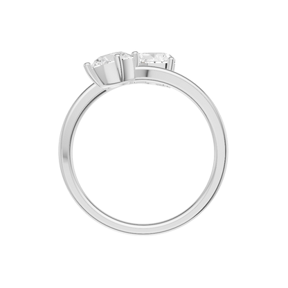 Purely Elegant Silver Diamond Ring (SRB-AG034)
