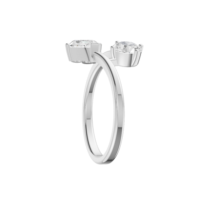 Purely Elegant Silver Diamond Ring (SRB-AG034)