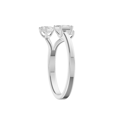 Gentle Rise Lab-Grown Diamond Ring in Silver for Women (SRB-AG049)
