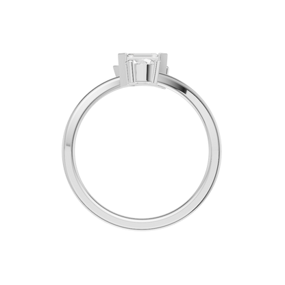 Shimmering Lab Diamond Silver Ring for Women (SRB-AG048)