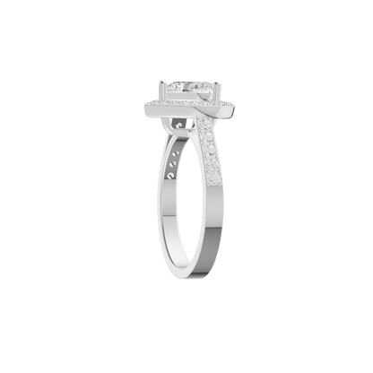 Romantic Modern Diamond Silver Ring (SRB-AG019)