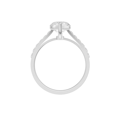 Flourished Silver Diamond Ring (SRB-AG023)