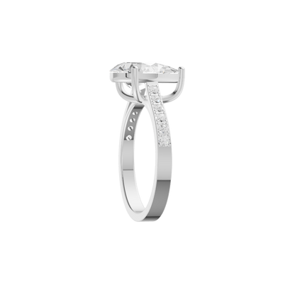 Delicate Silver Diamond Ring (SRB-AG022)