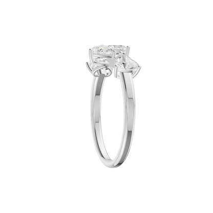 Loving Silver Diamond Halo Ring (SRB-AG024)