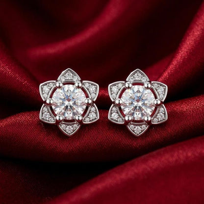 Silver Spark Diamond Earrings (SES-AG010)