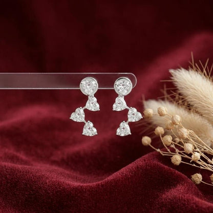 Regal Diamond Silver Earrings (SED-AG001)
