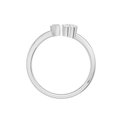 Balanced Bold Silver Diamond Ring (SRB-AG027)