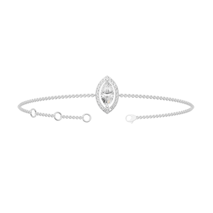 Pearlescent Diamond Silver Bracelet (SBL-AG002)