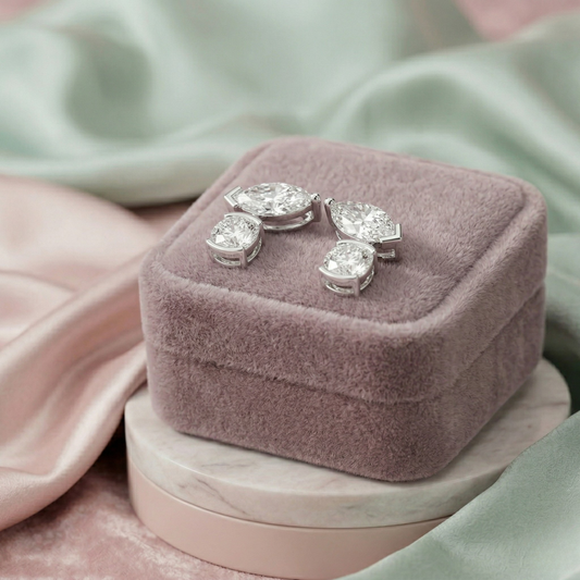 Pure Radiance Diamond Silver Earring (SES-AG004)