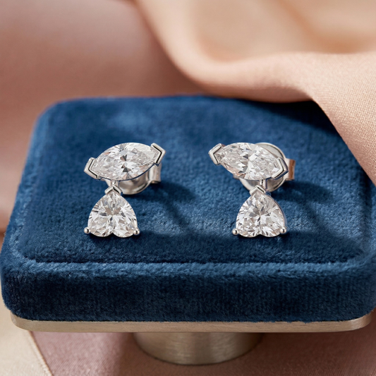 Ethereal Brilliance Diamond Silver Earring (SES-AG005)