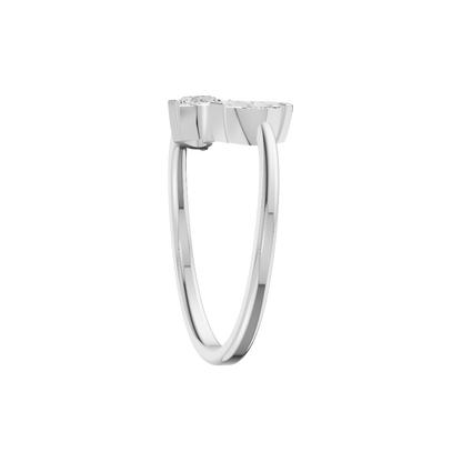 Balanced Bold Silver Diamond Ring (SRB-AG027)