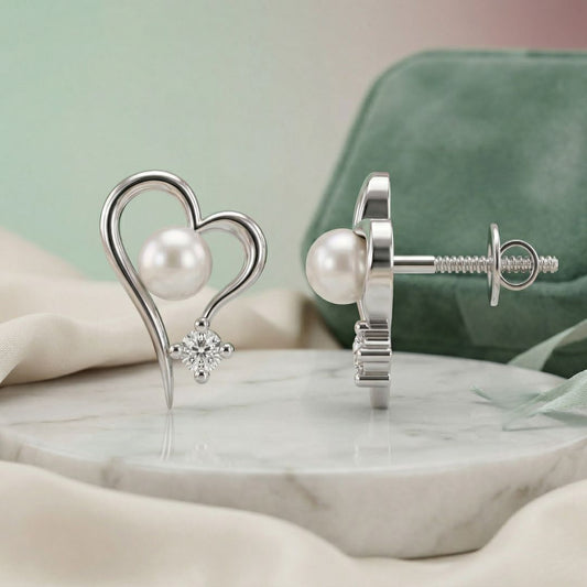 Heart Shape Diamond Earring (SES-AG018)