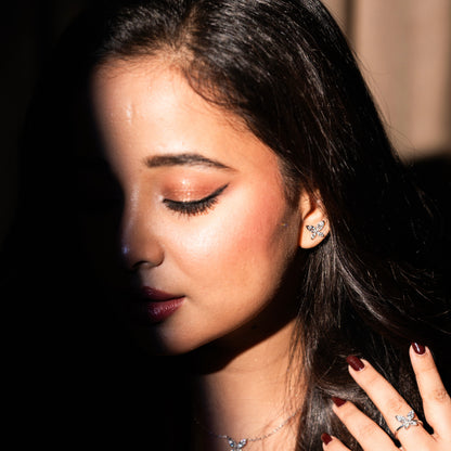 Lavish Lab Diamond Silver Earring (SES-AG008)