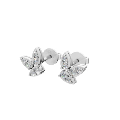 Ivory Diamond Silver Earrings (SES-AG011)