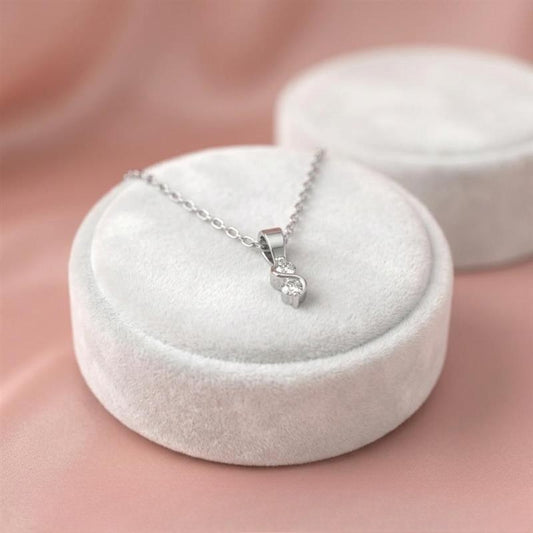 Modern Lab Diamond Silver Pendant for Women (SPN-AG001)