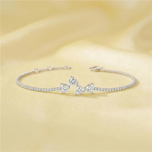 Dazzling Lab Diamond Silver Bracelet for Women (SBL-AG001)