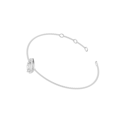 Pearlescent Diamond Silver Bracelet (SBL-AG002)