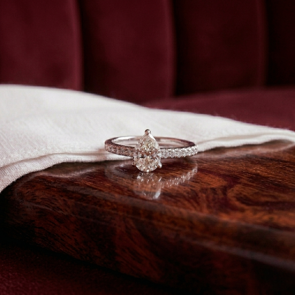 Delicate Diamond Silver Ring (SRB-AG022) – Mysavera.in