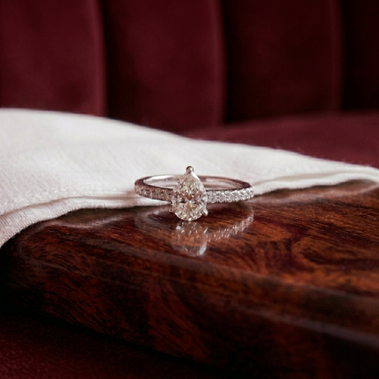 Delicate Silver Diamond Ring (SRB-AG022)